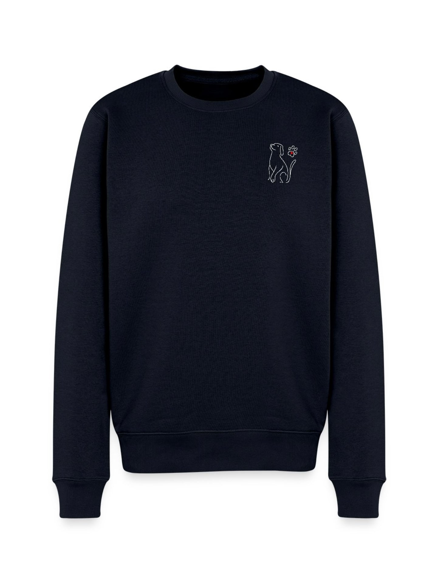 Pull col rond coeur canin